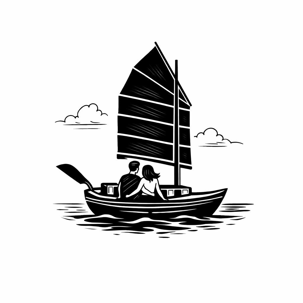 boat logo man woman